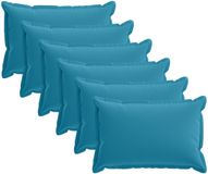 vidaXL Kussensloop 6 st houten lichtblauw 50 x 75 cm polyester