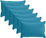 vidaXL Kussensloop 6 st houten lichtblauw 50 x 75 cm polyester