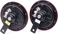 Starktonhorn HELLA PERFORMANCE HORN B133 SET - 12V - 118dB(A) - Frequentiebereik: 300/500Hz - Lage toon/Hoge toon - Electrisch - ECE - Behuizingskleur: Rood / Zwart - Platte stekkeraansluiting - Aantal: 2