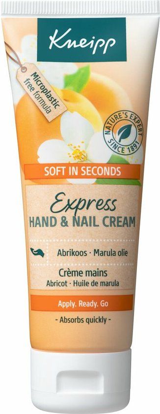 Kneipp Soft In Seconds Express Hand & Nagelcrème - Abrikozenmelkextract - 75 ml