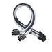 Silverstone SST-PP07E-EPS8BW - voeding-verlengkabel 30cm EPS 8pin op EPS/ATX 4+4pin, zwart + wit