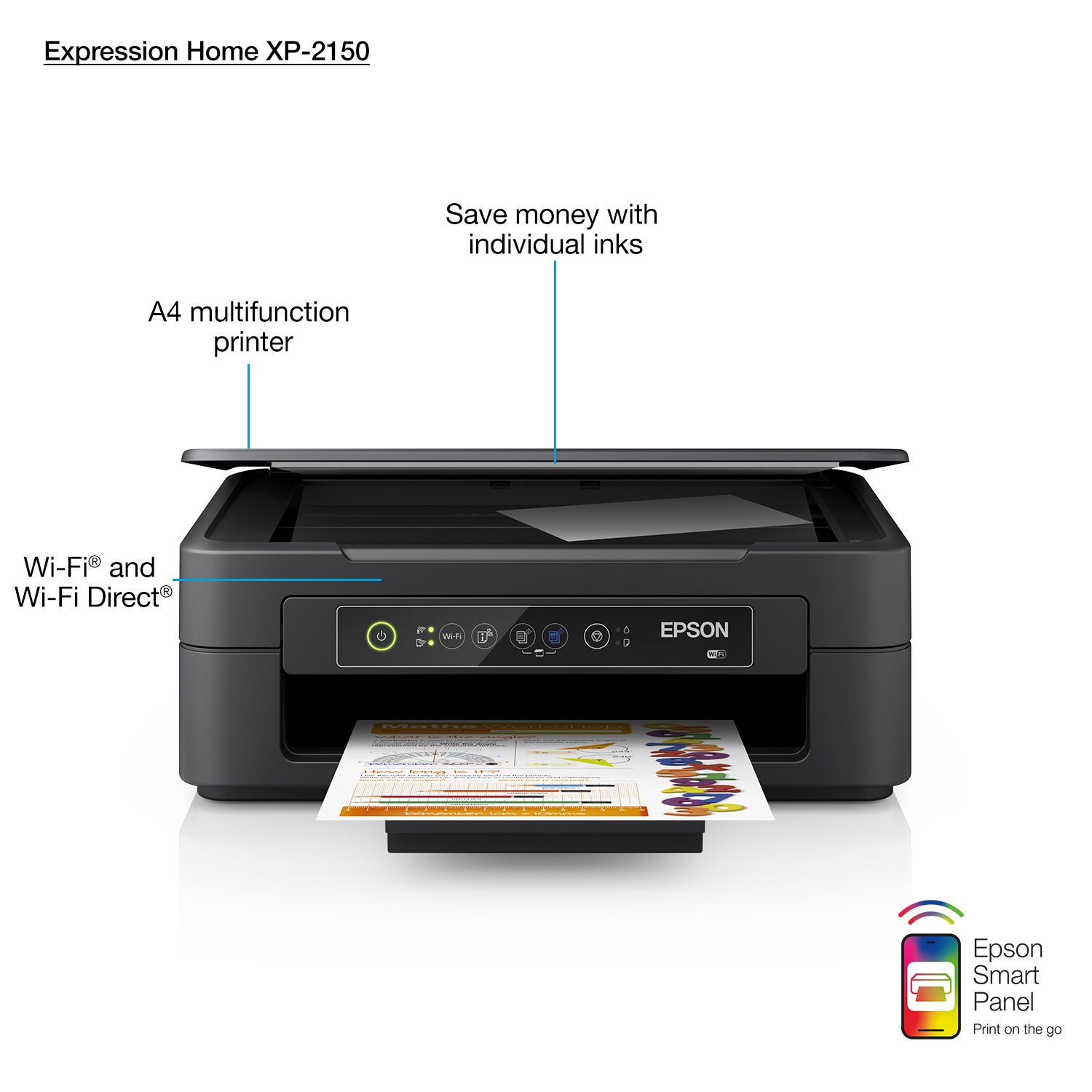 Epson Expression Home XP-2150 - All-in-One Printer - Inkjet - A4 - 5760 x 1440 DPI - Zwart