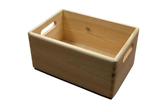 CASIBEL Houten opbergbox den naturel 20x30x14H cm per 2 stuks