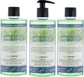 Claudius Cosmetics B.V. Douchegel Eucalyptus 500 ml - set van 3 stuks - met gratis pomp - Showergel