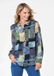 Goldner Overhemdblouse Patchworkblouse met all-over print