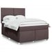 Maison Exclusive - Boxspringbed met matras, donkerbruin, 160x200 cm, textiel