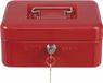 Amig Geldkistje met 2 sleutels - rood - staal - muntbakje - 25 x 18 x 9 cm - inbraakbeveiliging