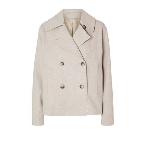SELECTED FEMME Gemêleerde Jas Met Wol - Beige