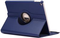 Panda - 360 graden draaiend Litchi structuur Flip lederen hoesje met 2 Gears houder voor iPad Air 2 donker blauw