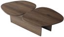 CaliCosy Salontafel met twee bladen in organische vorm L125 cm - Houtlook