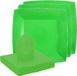 Santex feest/verjaardag servies set - 10x bordjes/25x servetten - fel groen - karton