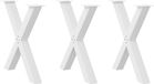 vidaXL Pieds de table en X 70 cm Acier Blanc (3 pièces)