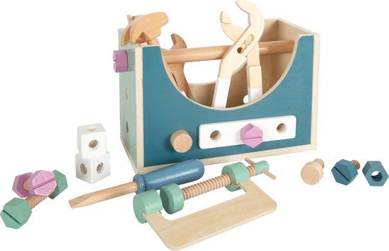 Small Foot - Houten Gereedschapskist Nordic - Houten speelgoed vanaf 3 jaar