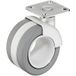 Häfele Roulette double pour meubles H4828 Roulette pivotante, charge max. 50 kg, blanc/gris - sans dispositif de blocage