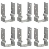 vidaXL Grondankers 6 st 9x6x15 cm gegalvaniseerd staal zilverkleurig