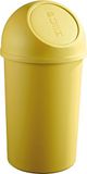 Helit H2401218 - Push-afvalcontainer ''the flip'' 25L, Afvalbak Afvalemmer Afvalbakje, geel