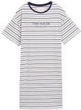 Tom Tailor Nachthemd met streeppatroon - Maat M/38 - white-medium-horizontal stripe