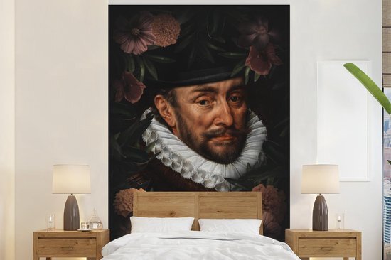 Nr1Wallpaper Behang - Fotobehang Willem van Oranje - Adriaen Thomasz - Bloemen - Breedte 180 cm x hoogte 280 cm