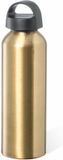 Bellatio Design Waterfles/drinkfles/sportfles - metallic goud - aluminium - 800 ml - schroefdop