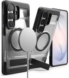 Ringke UX Magnetic - Hoesje Geschikt voor Samsung Galaxy S26 Ultra - Compatibel met MagSafe / Qi2 - Rugged Back Cover met Standaard - Transparant