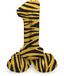 Folat - Staande folieballon Cijfer 1 Tiger Chic - 72 cm