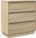 vidaXL Nachtkastje Sonoma Eiken 71 x 34,5 x 75 cm Bewerkt hout