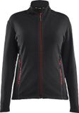 Blaklader Blåkläder Dames Microfleecejas 47661010 Zwart/Rood L