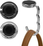 kwmobile Tashanger voor tafels - 2 stuks - Mat Zwart/Zilver