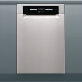 Bauknecht BSUO 3O23 PF X Onderbouw-vaatwasser, 45 cm breed, RVS