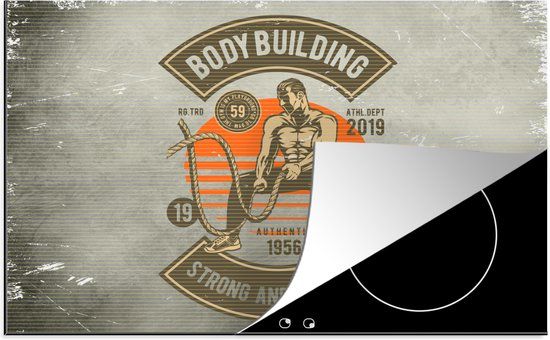 KitchenYeah® Inductie beschermer 77x51 cm - Vintage - Gym - Touw - Inductiebeschermer