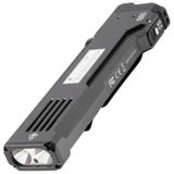 Wuben X5 1R Grey, oplaadbare 3-in-1 tactische EDC-zaklamp met 365nm-UV-licht en groene laser, 1300 lumen