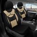 BREMER SITZBEZÜGE Autostoelhoezen van kunstleer, compatibel met Honda CR-V 3 bestuurder en passagiers vanaf 2006-2012, textielleer, set van 2 stuks, in zwart/beige