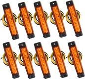 10 pièces 12 V feux de gabarit 6SMD LED lampes ambre orange