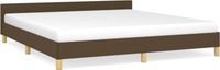 vidaXL Bedframe zonder matras, stof, donkerbruin, 160x200 cm