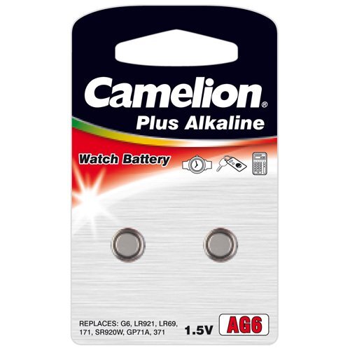 Camelion AG6 Batteria a bottone LR 69 Alcalina/manganese 25 mAh 1.5 V 2 pz.