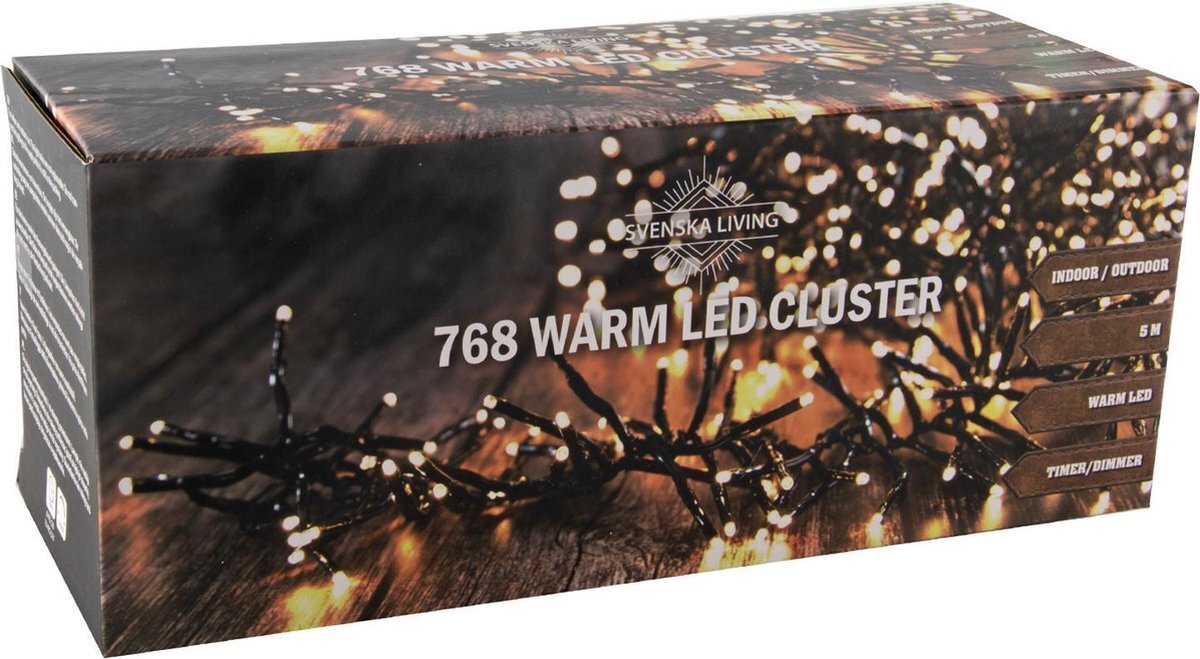 Svenska Living - Kerstverlichting - Snake - Voor Binnen & Buiten IP44 - Met Timer - Kerstboomverlichting - 768 LED - 4,5M