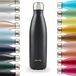 Blumtal Thermosfles - Met dubbele wand - Thermosbeker Koffie, Thee en Koele dranken - Travel Mug - 750ml - Black Metallic