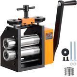 VEVOR Laminator voor juweliers breedte 75 mm, laminator voor sieraden dikte 0,03 - 6,5 mm verstelbare overbrengingsverhouding 1:2, voor de verwerking van sieraden, plaatstaal, goud en zilver, ring