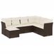 vidaXL 7-delige Loungeset met kussens, polyrattan, bruin