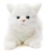 Uni-Toys - Kat wit, liggend - 20 cm