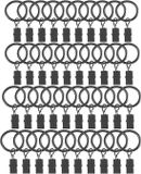 Merkloos / Sans marque VVGoods - Set van 40 gordijnringclips, 35 mm, zwart