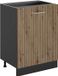 Vicco Keukenonderkast R-Line, Artisanaal eiken/Antraciet, 60 cm met 1 deur zonder werkblad