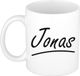 Bellatio Decorations Jonas Naam koffiemok - wit - keramiek