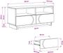 vidaXL Tv-meubel 90 x 34.5 x 40 cm Grijs Sonoma Bewerkt hout