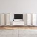 Maison Exclusive - Meuble TV, 5 pièces, blanc, bois de pin massif
