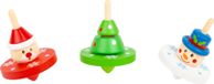 Small foot 11471 Display Kerstmis van hout, set met 12 stuks, elke tol hoogte 6 cm, Ø ca. 4 cm speelgoed, meerkleurig