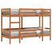 Prolenta Maison Exclusive - Lit superposé sans matelas cire marron 90x200 cm pin massif