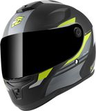 FC-Moto FF114B Zeron Helm Zwart Mat/geel