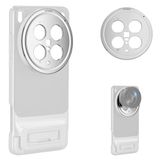 NEEWER X200 Ultra Lens Backplate, aluminiumlegering 17 mm draad telefoonlens adapterhouder voor hoofd- en telecamera's, compatibel met VIVO X200 Ultra Original telefoonhoes, PA112 (zilver)