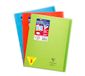 Clairefontaine 984602AMZC Pak met 3 Geniete Schriften Koverbook - 24x32 cm - 48 Pagina's Kleine Ruitjes met Kantlijn - 90 g - Polypro Omslag - 3 Kleuren Assortie (Blauw, Rood en Groen)